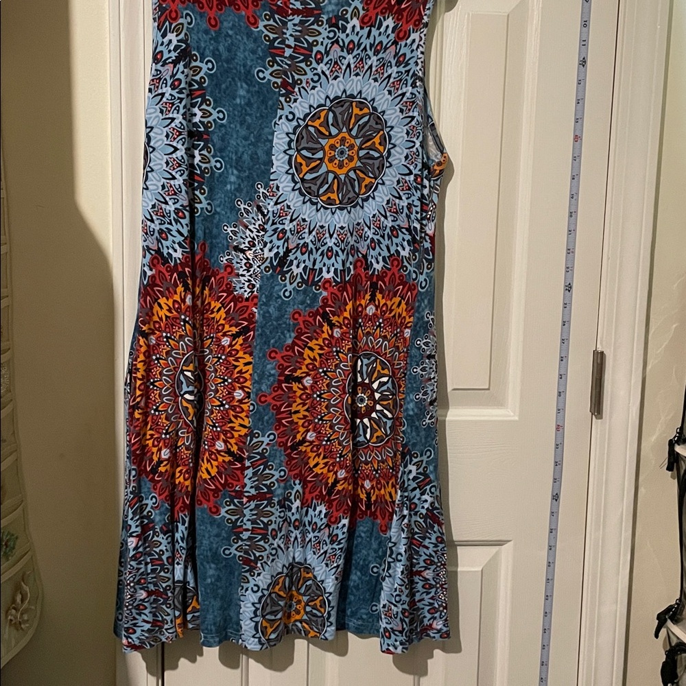 Amazon Women's Midi Dress - Multicolor Mandala Design - Picture 5 of 10